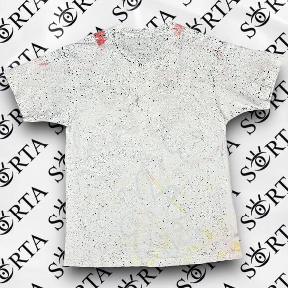 VTG 1991 Luke Perry Beverly Hills 90210 Reverse print AOP Rare Shirt - Picture 3 of 11